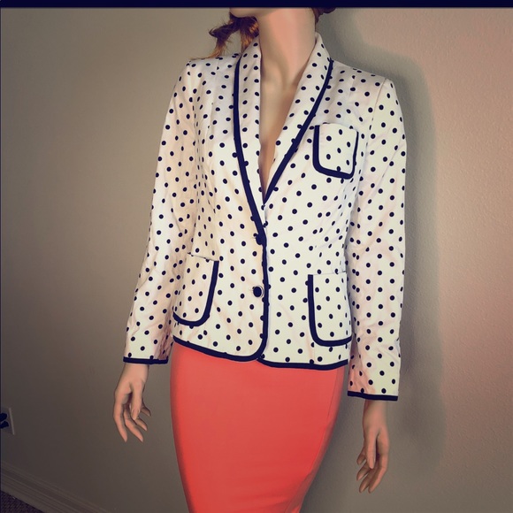 Express Ladies Polka dot Blazer 4 GUC - Picture 1 of 8